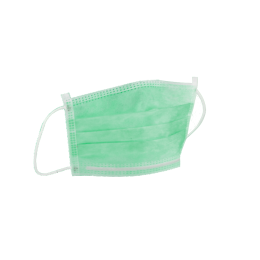Medical practice/Cosmetic SPA/Dental Practice - PRIMA Grüne OP-Masken Typ IIR, mit Ohrschlaufen, 3-lagig, 50 Stück pro Packung