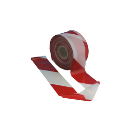 Hygiene and Safety/SIGNALLING AND INDICATOR SIGNS/Signalling and Demarking - Nicht klebendes Warn-/Absperrband, 7 cm x 200 m, weiß & rot