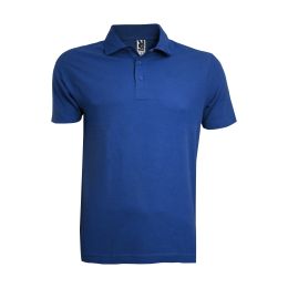 Uniforms and Tailoring/PROFESSIONAL UNIFORMS/T-Shirts - Unisex-Poloshirt, Kurzarm, Baumwolle, Blau, 2XL