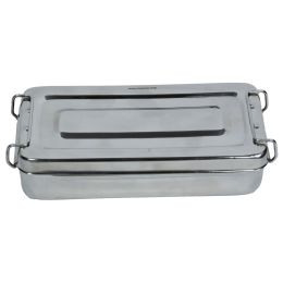 Sterilizare si Dezinfectanti/CUTII SI TAVITE INSTRUMENTAR/Cutii si Casolete - Cutie instrumentar cu manere, PRIMA, din otel inox, 36x19x6cm
