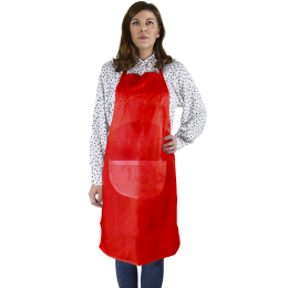 Horeca/Hygiene and Safety/PE SINGLE USE - Sort universal lung, 70x89 cm, maneca lunga, Rosu